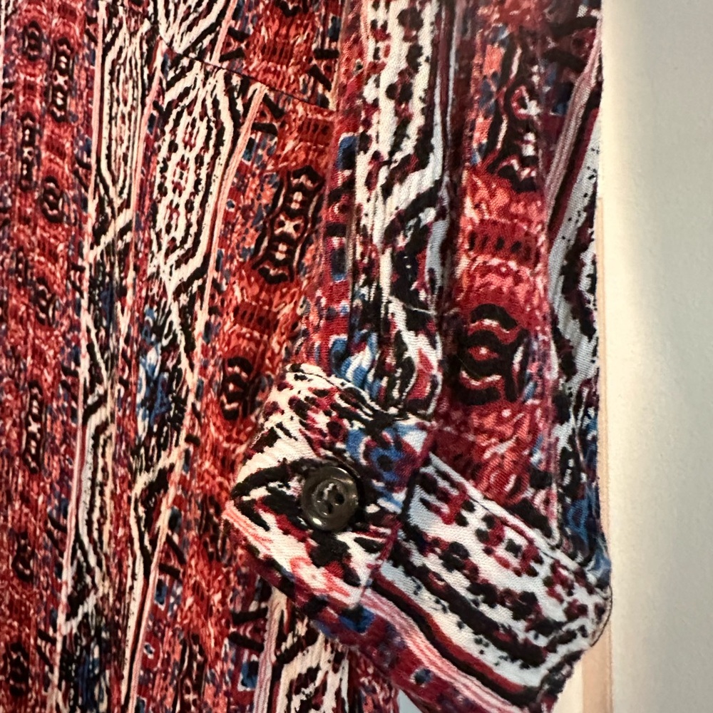 Boho Patterned Collared Sundress - Picture 9 of 12